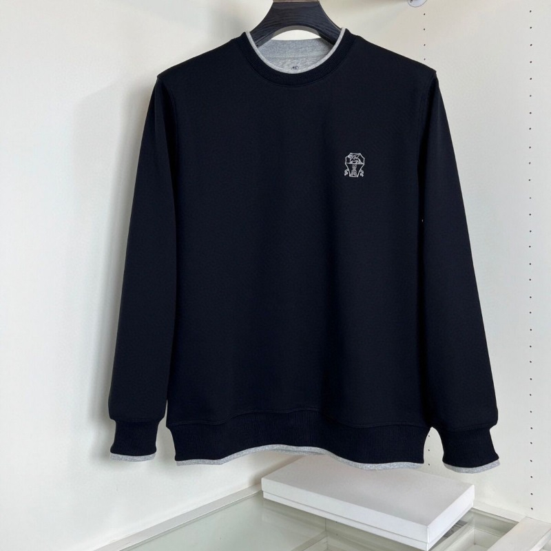 Tops brodés d'automne pour les hommes pull confortable Pull à cou rond B1289