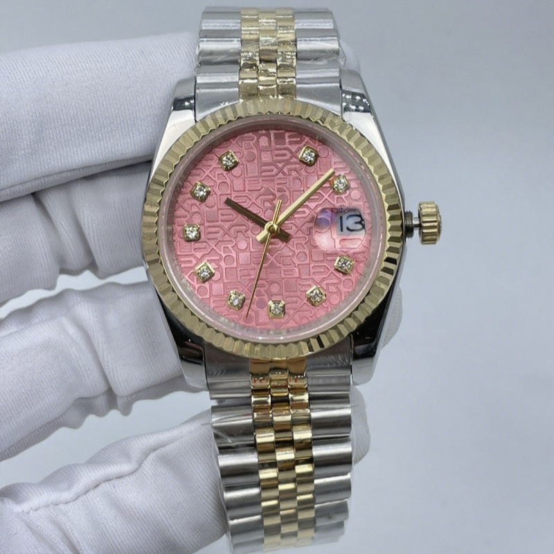 Stainless Steel Buckle Womens Pink Face Size 36mm Watches Luxury Business Watch Designer Wristwatches New Style Lady Round Fully Automatic Machinery