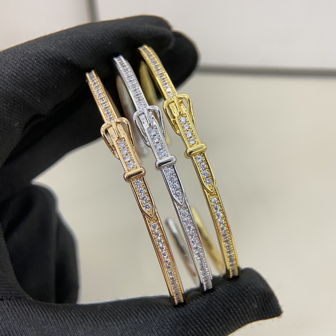 Designer Bracelet Designer Full diamond belt lock Bracelet for Men Women Party Birthday Gift Designer Jewelry