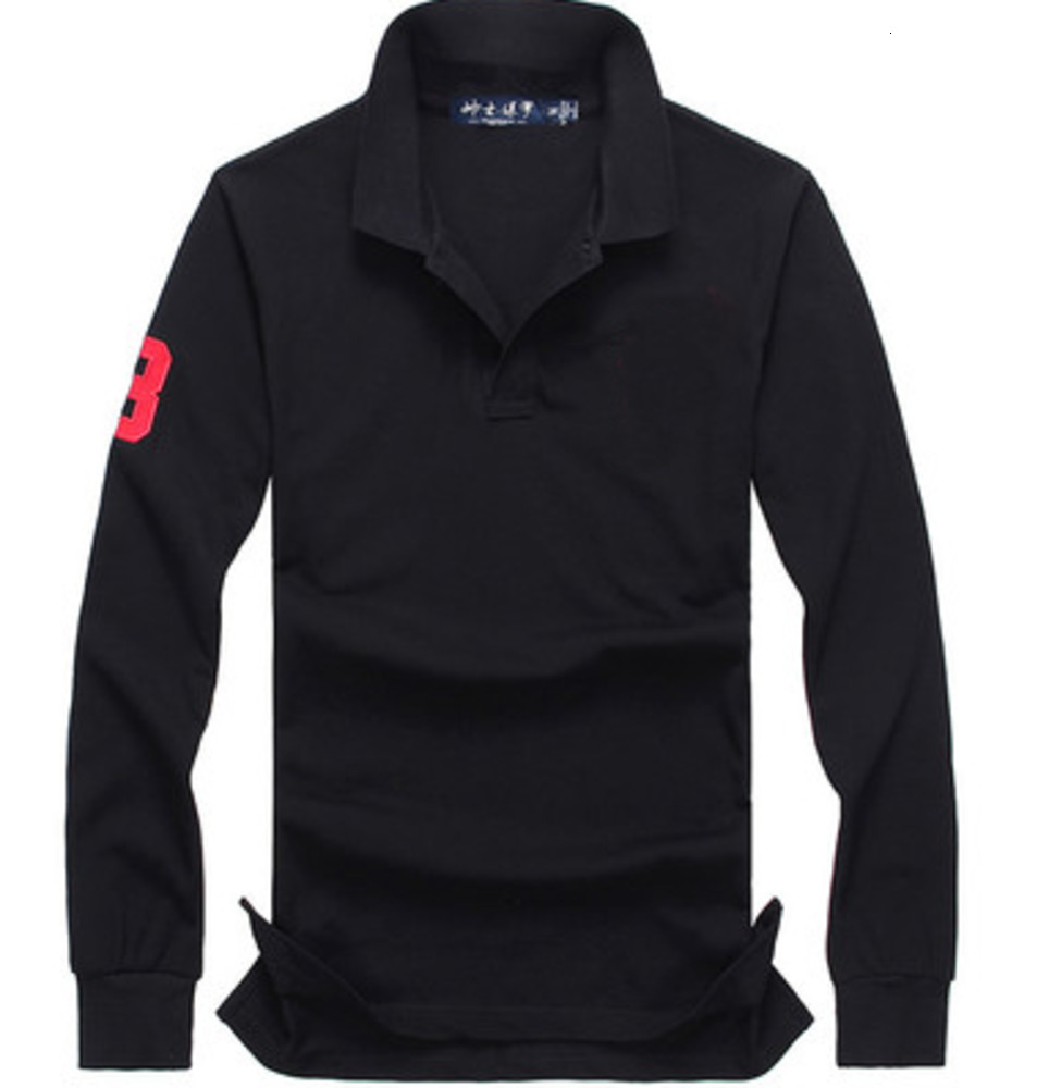 Wholesale autumn and winter new high-quality 100% cotton mens fashion long-sleeved POLO shirt casual long sleeve fgv
