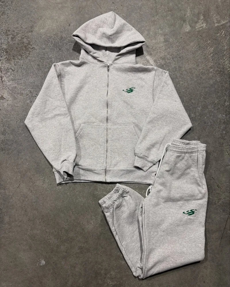 Y2k High Street American trend letters printed men sportswear Harajuku Goth fashion casual suit loose couple sweatshirt trousers 250818
