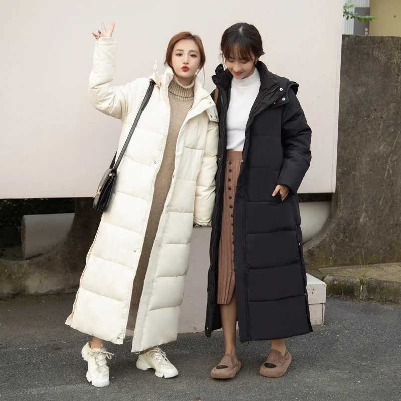 Winter Women Jackets Extra long Parkas Hooded Cotton Padded Female Coat High Quality Warm Outwear Womens Parka Winter Coats J250815