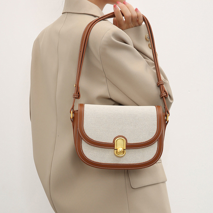 Free Shipping Designer Soft Leather Premium Women's Saddle Bag New Versatile Armpit Bag Crossbody Bag Fashionable Casual Niche Handbag