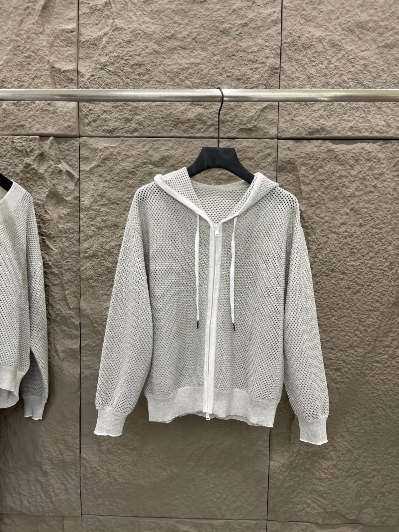Womens Hoodies Spring and Summer Sweatshirts Casual Mesh Hooded Cardigan B1289