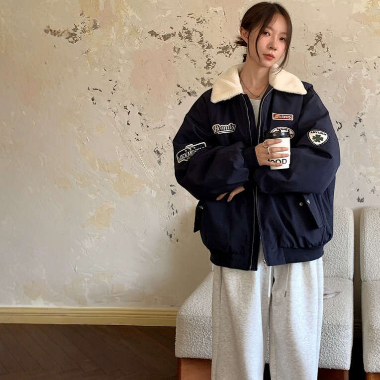 Polar Fleece Winter Coat Women Thickened Cotton Clothing Winter Clothes Women Clothing Loose Casual Winter Jacket Women Tops