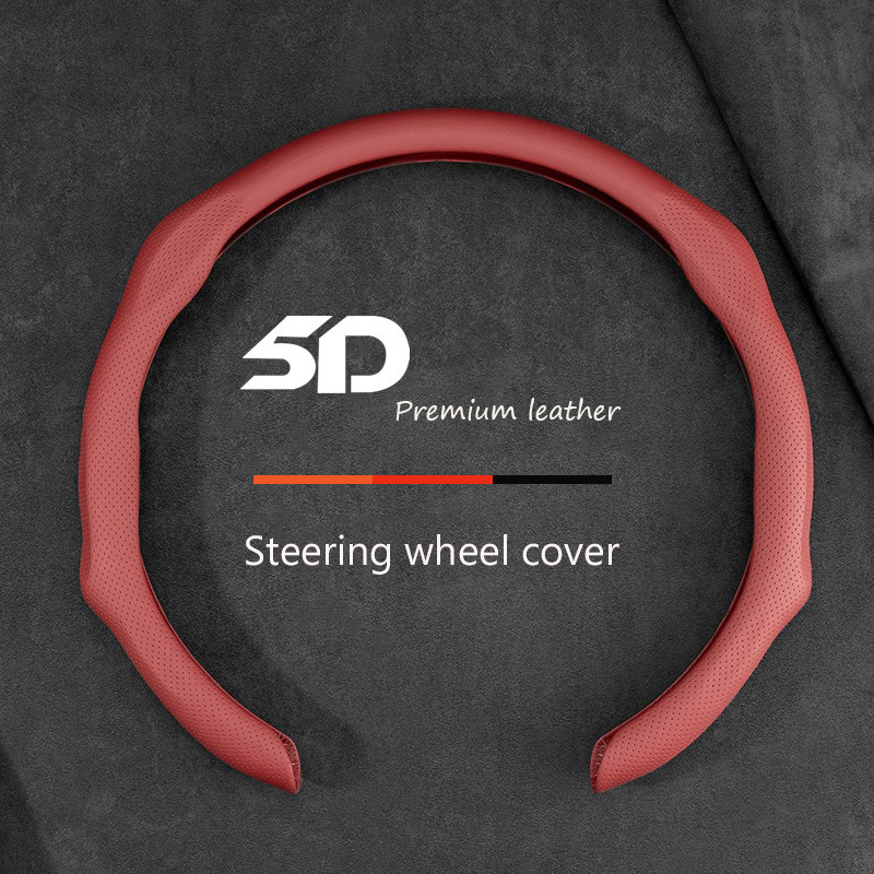 5D Car Steering Wheel Cover NAPPA Leather Booster Covers For Land Rover Evoque Freelander Velar Discovery 4 Range Rover Sport Car Accessories