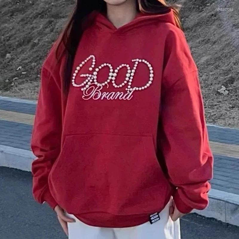 Men's Hoodies 2025 Goodbrand Hoodie High Quality Pearl Accessory Hoody Streetwear Hooded Sweatshirt Men Women