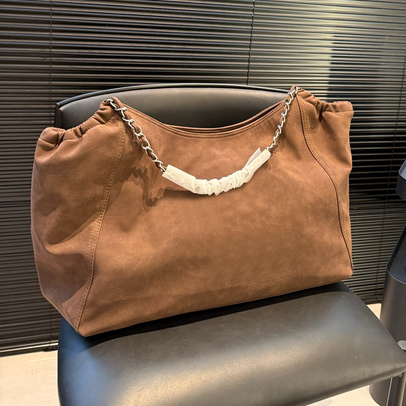 Luxury Bag Suede Tote Bag Designer Bag Handbag Luxury Handbag Shoulder Bag Underarm Bag Sac Luxe Chain Cross Body Bag Mirror Quality Large Capacity