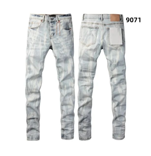Mens purples jeans Ripped Hole Designer Jeans High Quality Straight Retro Washed Motorcycle Jeans purples brands jeans Hip Hop Fashion Stretch Skinn