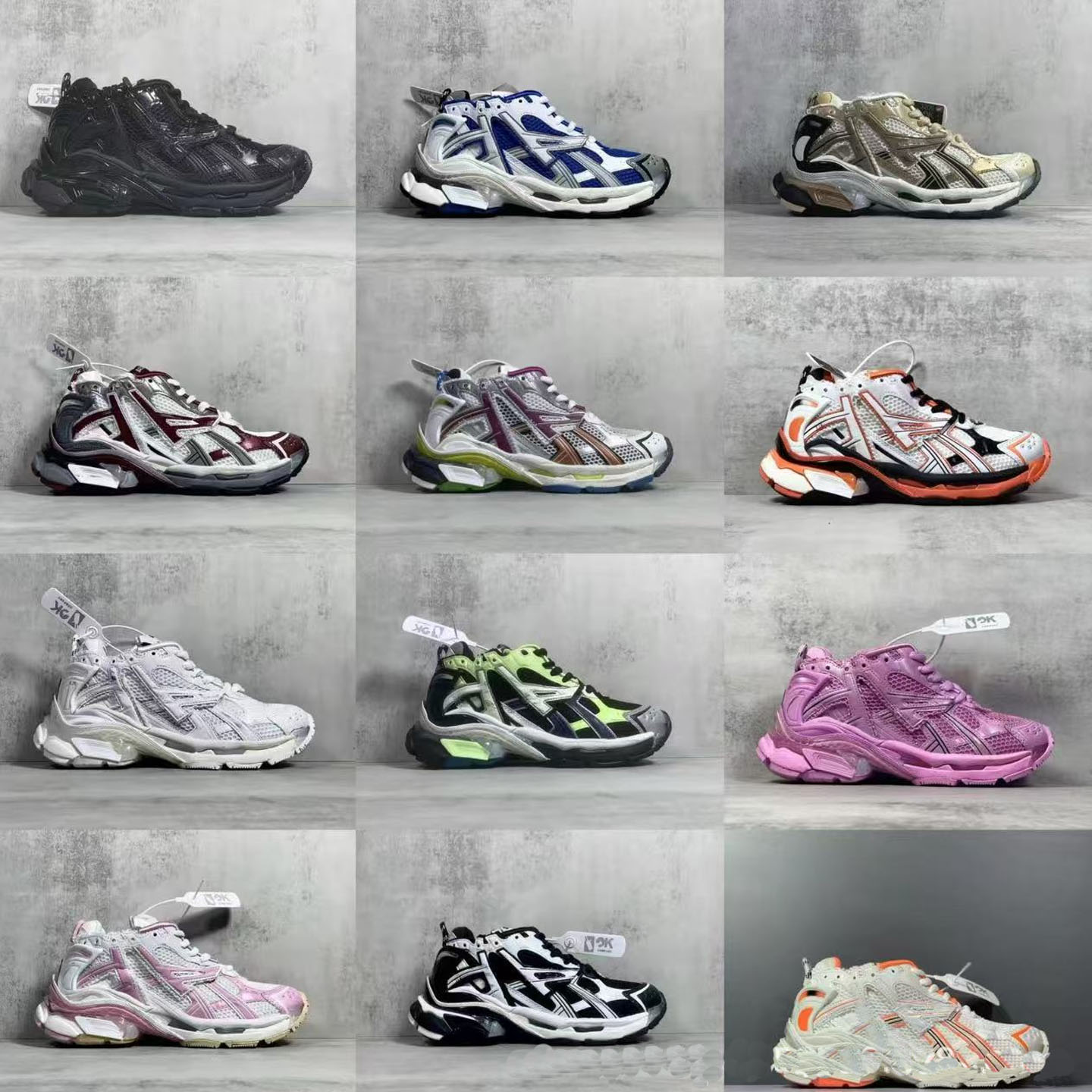 Designer Sneakers Track 3.0 Series Belenci Runner 7.0 hommes Femmes Plateforme Trainers décontractés Déstructions Vintage Daddy Multicolor Synthe