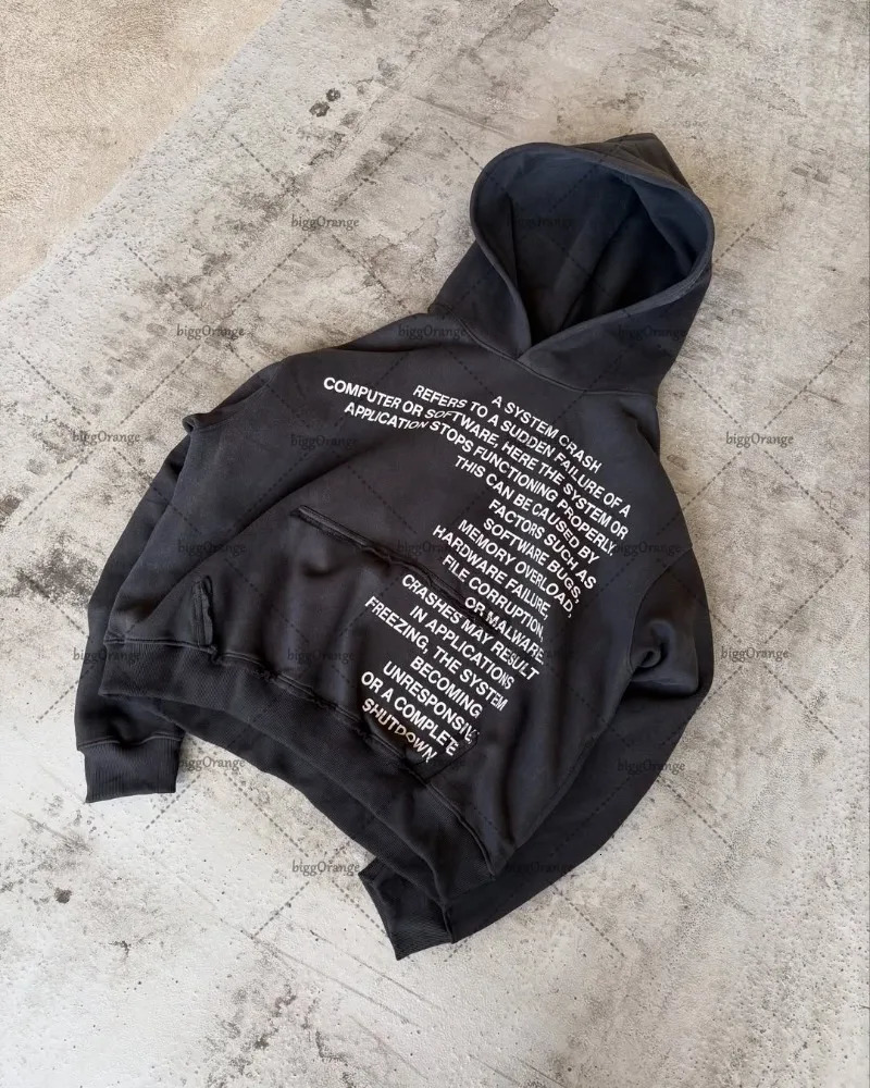 Vêtements de mode de la rue Hauteuse Street Hip Hop Lettre de la mode HOTHE SWAODIE LOBE Men de sweat Punk Retro Retro Retro Femme 250818