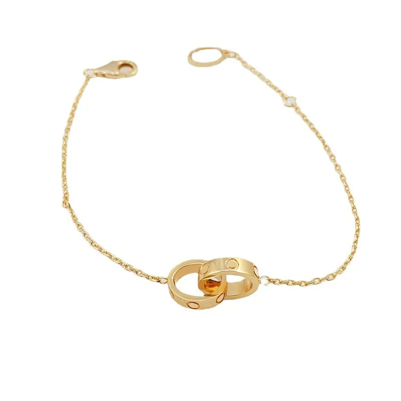 new style titanium steel chain bangle bracelet bracelets With diamond bangles women luxurious designer gift letter C home rose non fading jewelry lo
