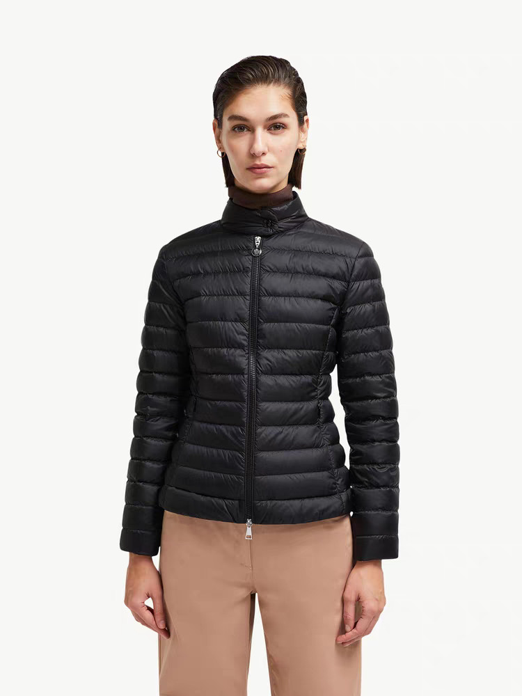 2025 Autumn Winter Down Women's Jackets Zipper Fleece Stand Collar Letter Print Pockets Woman's Coats Short Thin Outerwear MKDFWD25004