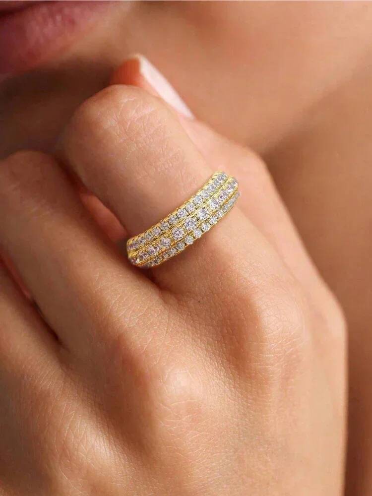 925 Sterling Silver Zircon Fashionable Delicate Circular Ring For Women Engagement Wedding Luxury High Quality Fine Jewelry