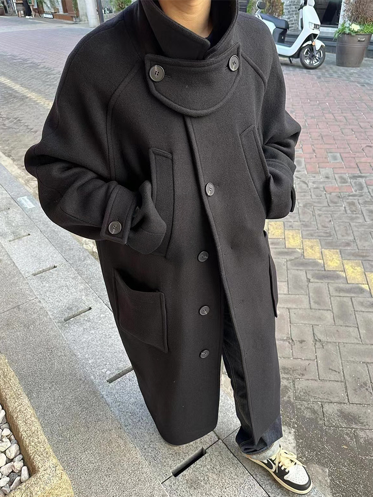 Randy Winter Departure UMC Style Long Wool Coat with Double Side Pockets Vibre Cleanfit