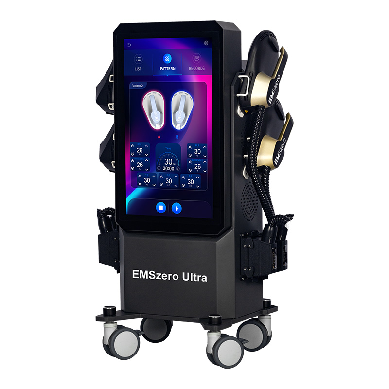 High Power Big Screen New Upgraded EMS Electric Burning Fat Muscle Shaping Slimming Machine Newest Portable 2/4/5 Handles