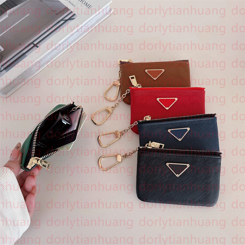 Designer KEY POUCH Zipper Coin Purses Money Mini Wallet Key Luxury chain Ring Credit Card Holder Luxury Vintage Small Coin Purse Wallet Bags Pendant
