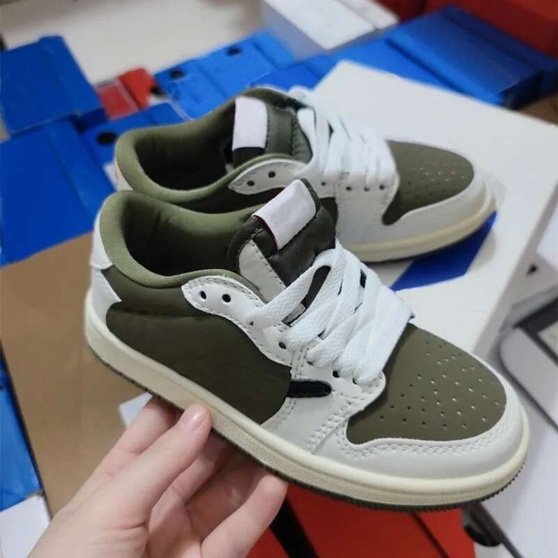 Designer Kids Shoes 1S Boys Basketball 1 Toddlers Infants Sneakers Children Red Blue Kid Toddler Low Baby Outdoor Sports Shoes EUR22-35
