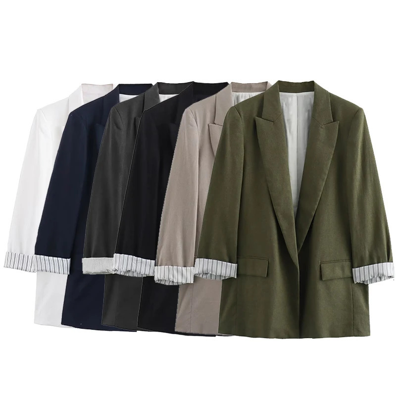 Willshela Women Fashion With Pockets Solid Blazer Vintage Notched Neck Long Sleeves Female Chic Lady Outfits 250820