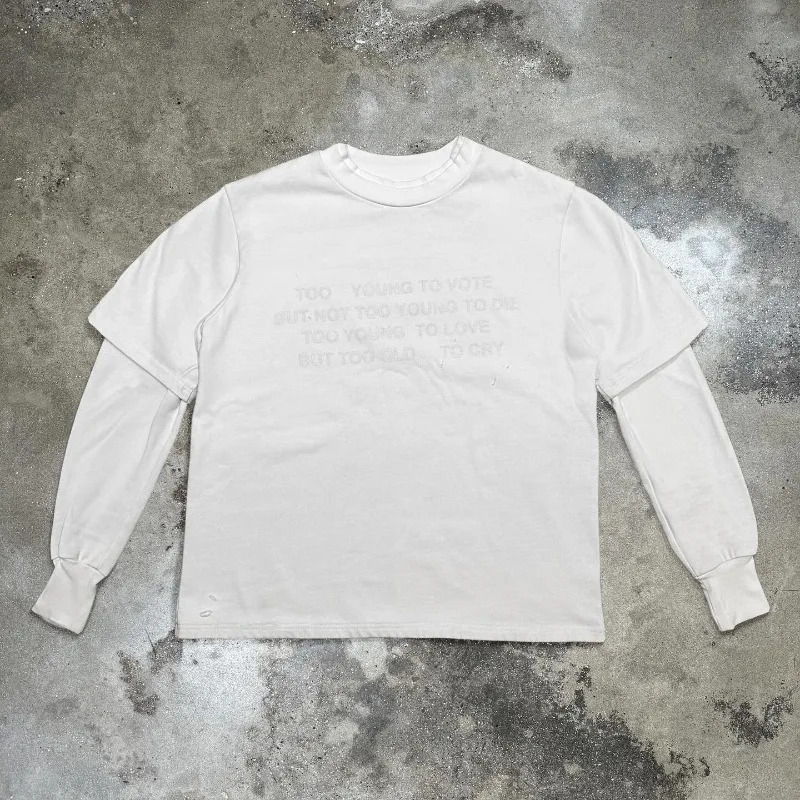 Hip Hop Harajuku rétro à manches longues Sort continu Hoodies Men Y2k Lettre imprimé Coton Top Goth Couple de mode Sweethirt 250820