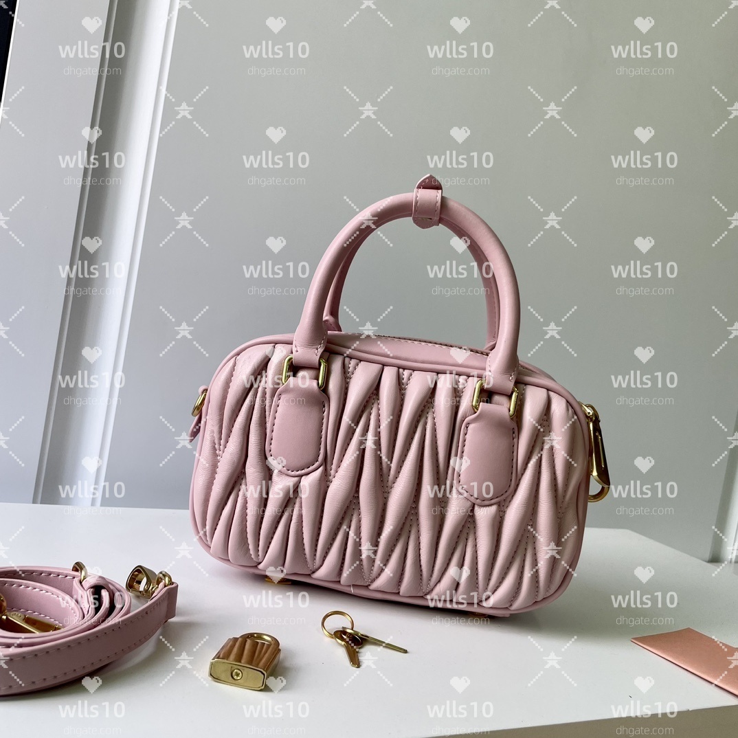 Designer de luxe Femmes Bowling Sac à glissière Pliphed Mens Handbag Fashion Classic Long Scole Sac à bandoulière Sac en cuir de haute qualité MB