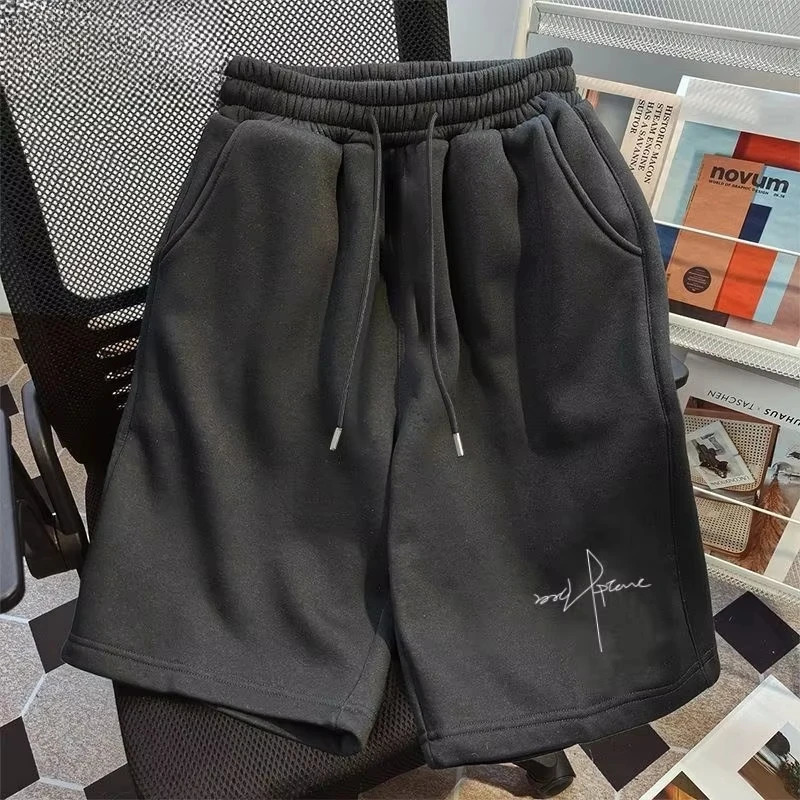 2025 American Street Summer Trend Sports Cotton Shorts Casual Versatile Straight Pants Loose Drawstring Unisex 250813