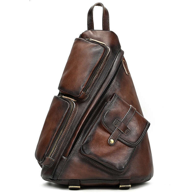 Nouveau sac à dos fait à la main en cuir véritable multifonctionnel bandoulière couche supérieure en peau de vache grande capacité sac de voyage