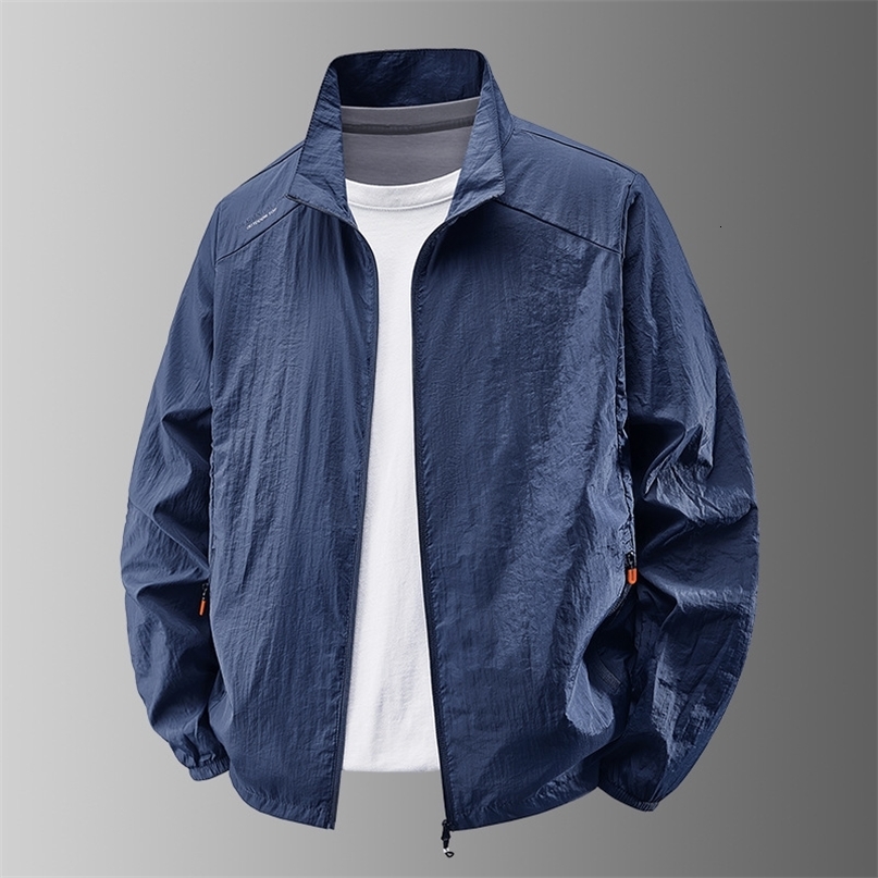Summer Outdoor Hiking Coats Quick Dry Sun-Protective Thin Jacket Men Hiking Fishing Cycling Hooded Gym Sport Windbreaker250819ww