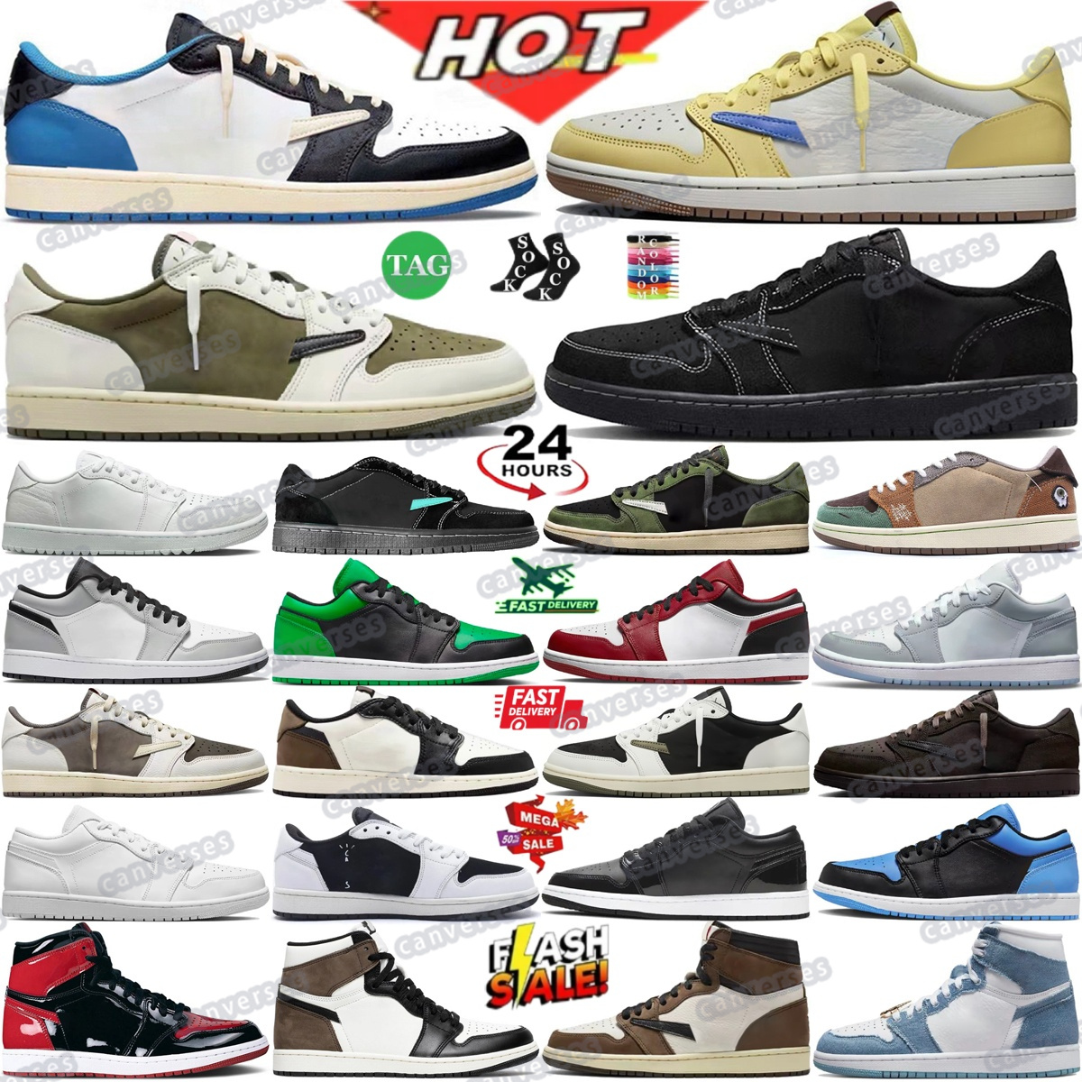 shoes Designer basketball j1 1s trainers Canary yellow UNC Medium Olive Velvet Brown Black triple University mens women Low High #8R6G#