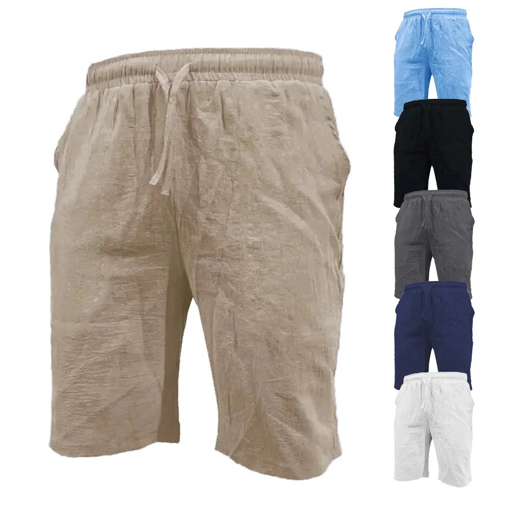Pantalon court décontracté léger en coton d'été