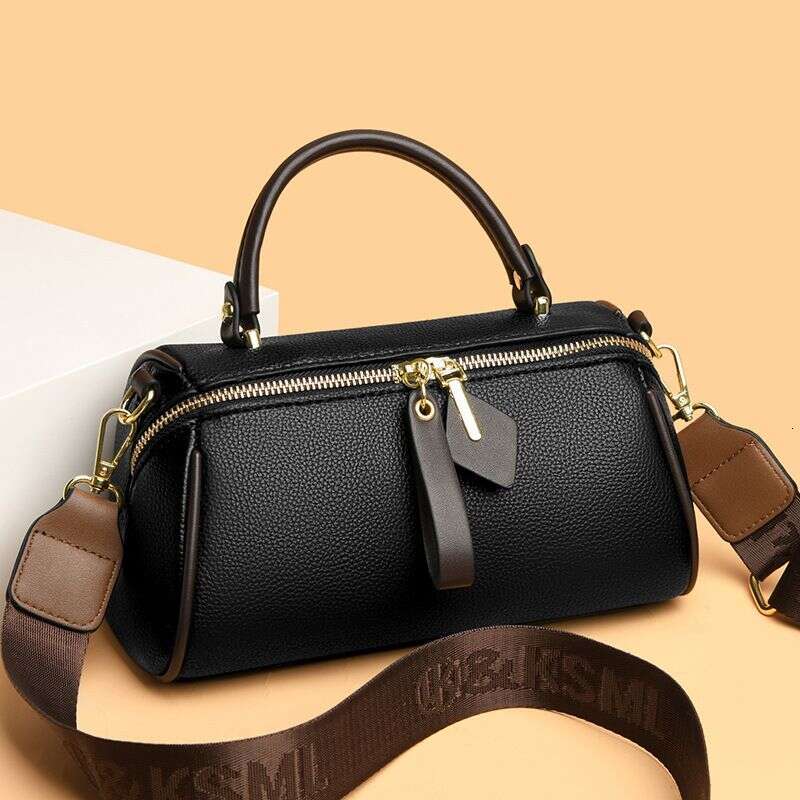 Épaule en cuir souple pour femmes 2025 Nouveau sac à rond portable à grande capacité.