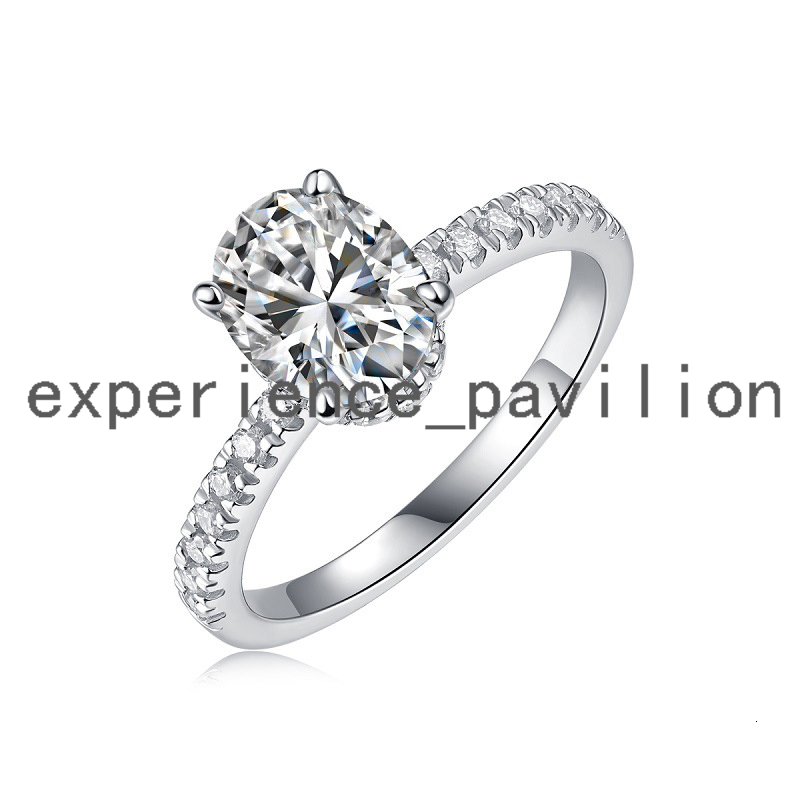 Customized 2CT Sterling Silver 925 Moissanite Ring for Women Fashion Luxury Wedding Ring Mossanite Jewelry Gift