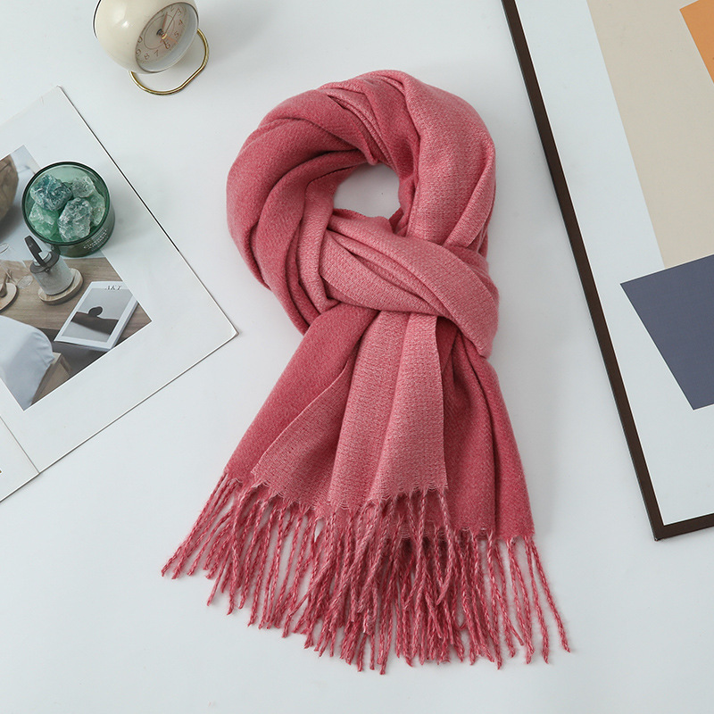 K1690 Hot item in the wholesale scarf market: Double-sided design, high-end wool scarf, Korean-style versatile shawl, sample available