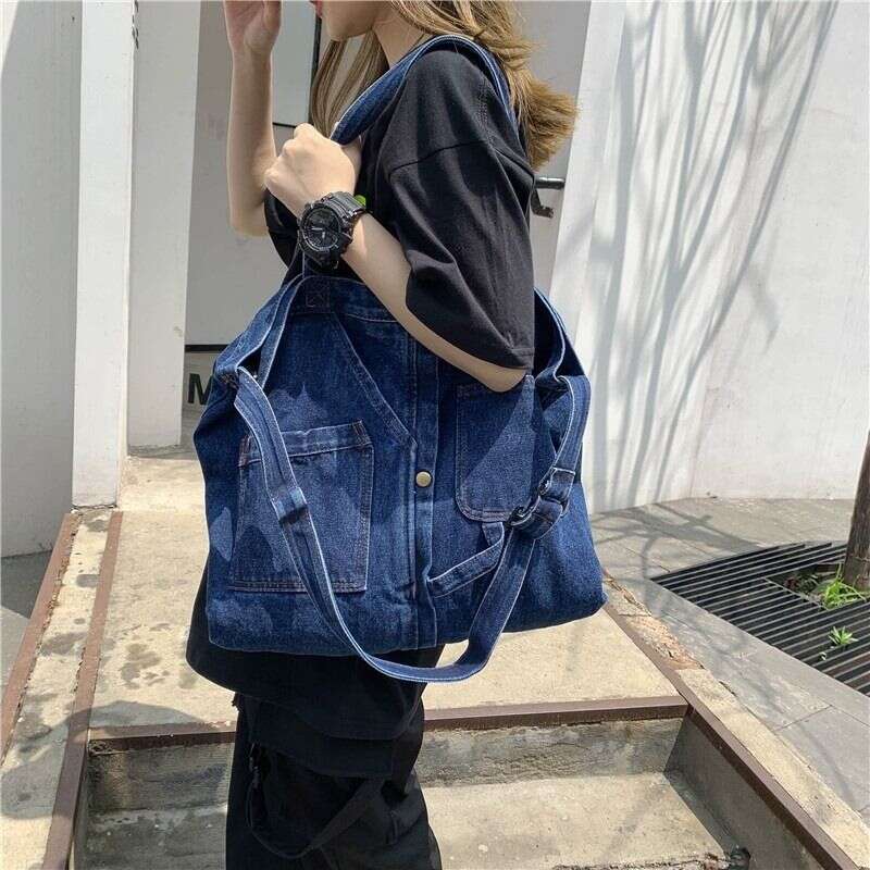 Denim Shoulder For Women Crossbody Casual Jeans Handbags Designer Large Shopping Bag