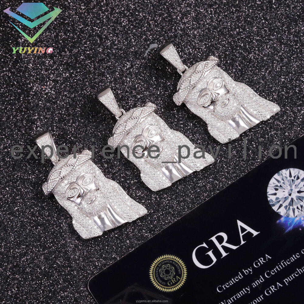 Hot-sale Jesus Moissanite Pendant Pass Diamond Tester Fine Jewelry Pendants 925 Silver Pendants for Men Women