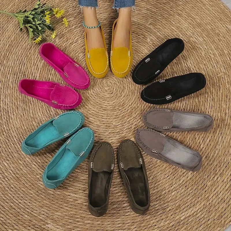 Women Flats Spring Autumn Wear-resisting Loafers Casual Fashion Single Shoes Non-slip Soft Flat Sneakers Women Zapatos De Mujer 250820