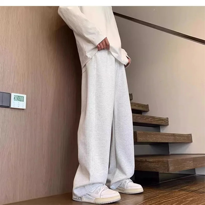 Pantalon de survêtement à jambes larges masculines