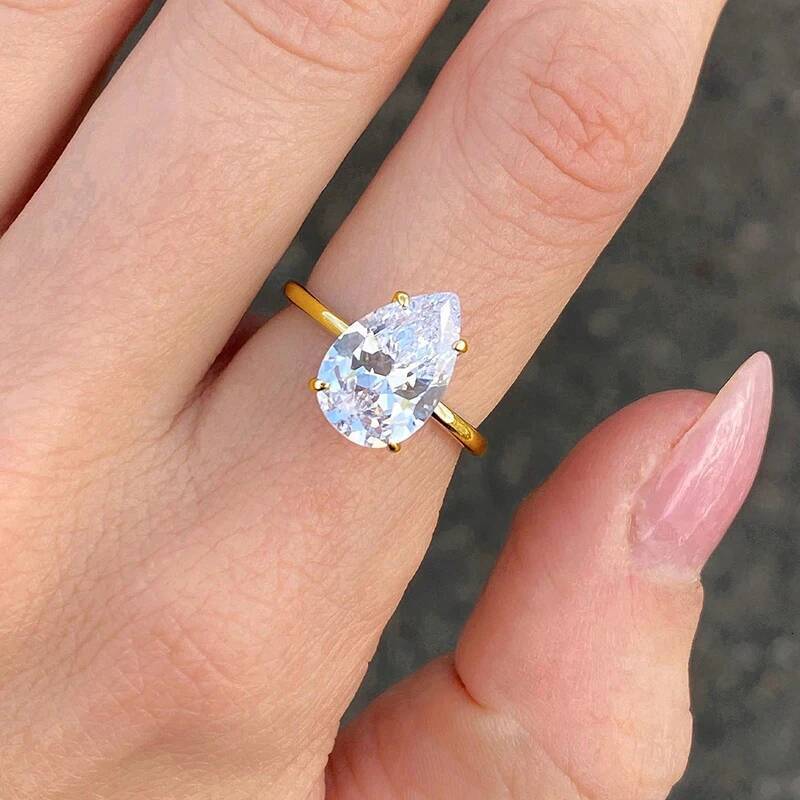 KNB Various Zircon Classic Shining Rings for Women Engagement Wedding Real 925 Sterling Silver Luxury High Quality Fine Jewelry