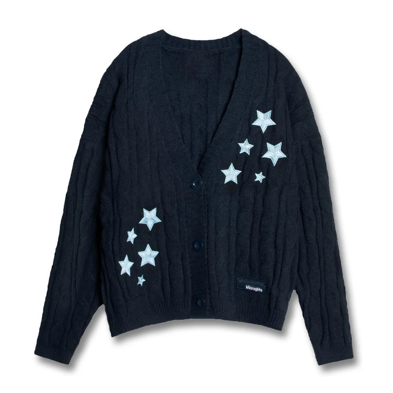 TS Midnights Knit Cardigan Taylors Knitted Sweater Embroidery Top Autumn Winter Long Sleeves Women er Coat Clothes250820
