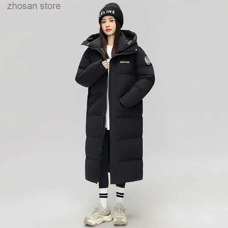 Women Men New Down Jacket Long Down Coat Couple Windproof Hooded Sportswear Over The Kn Long Puffer Jacket Parkas Coats Z2506257WWC S250820