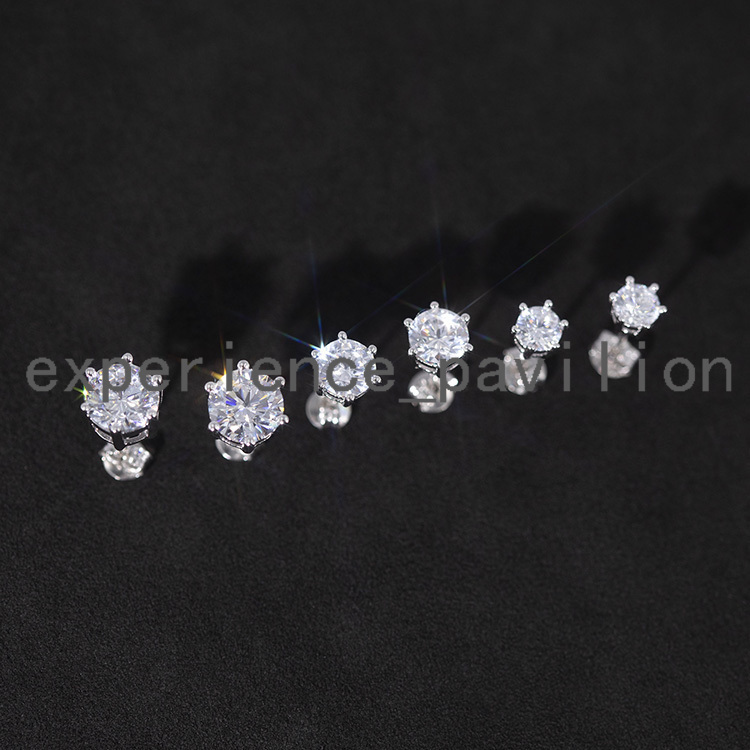 Gems 18K Gold Plated D Color Moissanite Earring S925 Solid Silver Fashion Stud Earring Jewelry Come with GRA Certificate