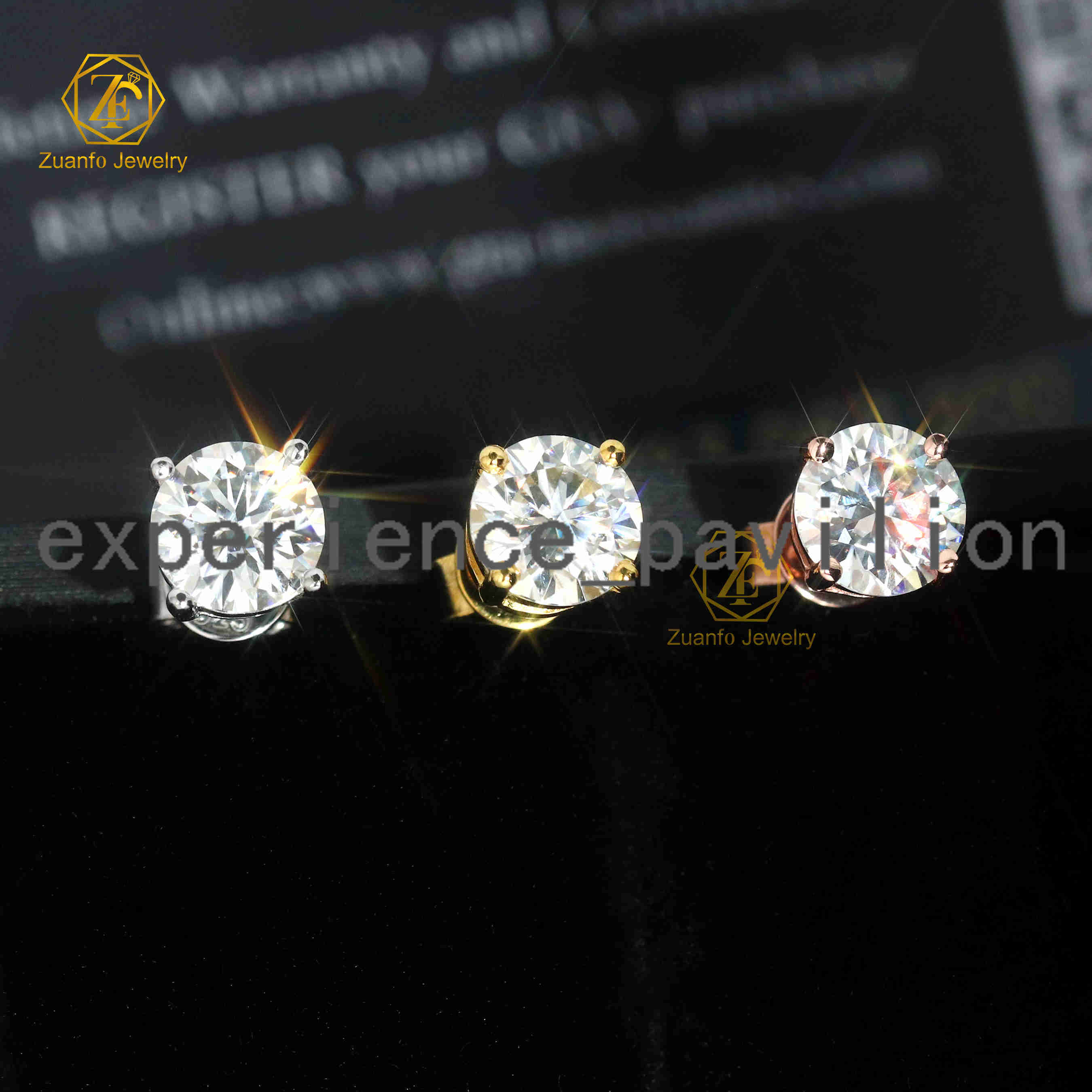 New Trendy D VVS Moissanite Diamond 925 Sterling Silver Cut Stud Earrings Fine Christmas Gift Sizes 5mm 6.5mm 8mm