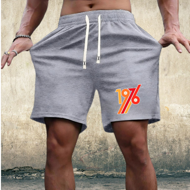 Summer Wholesale Customizable Large Size Men's Casual Elastic Knitted Shorts Mid-Waist Breathable Boxer Pants Hot Drawstring Printed 1316