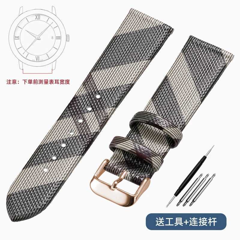 12mm14mm16mm18mm20mm22mm bracelet de montre en cuir PU à carreaux pour BU1938 1387 9023 bracelet homme et wens bracelet de mode britannique X32 W