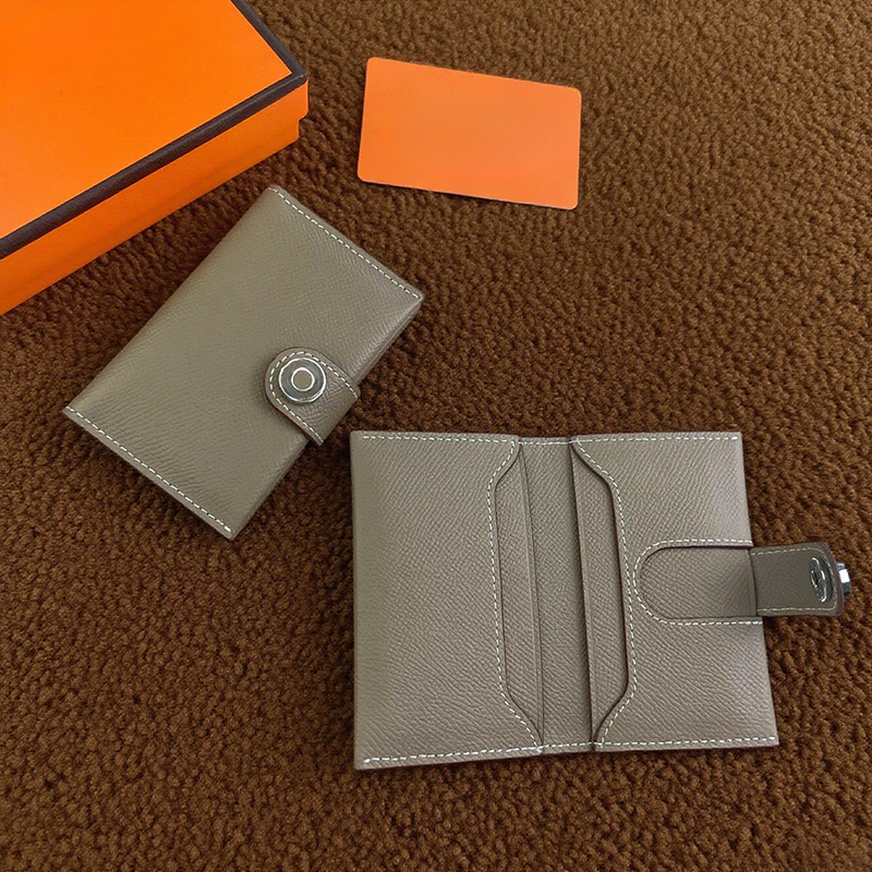 Purse Wallet Designer Leather Men Women Card Holder Flap Coin Purse with Box