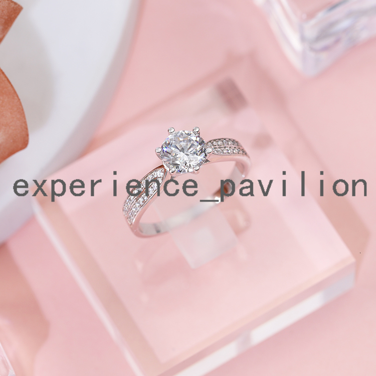 Bijoux fin 18K Gold massif 6,5 mm 1ct d / vvs Moisanite Diamond White Gold pour anneaux de mariage