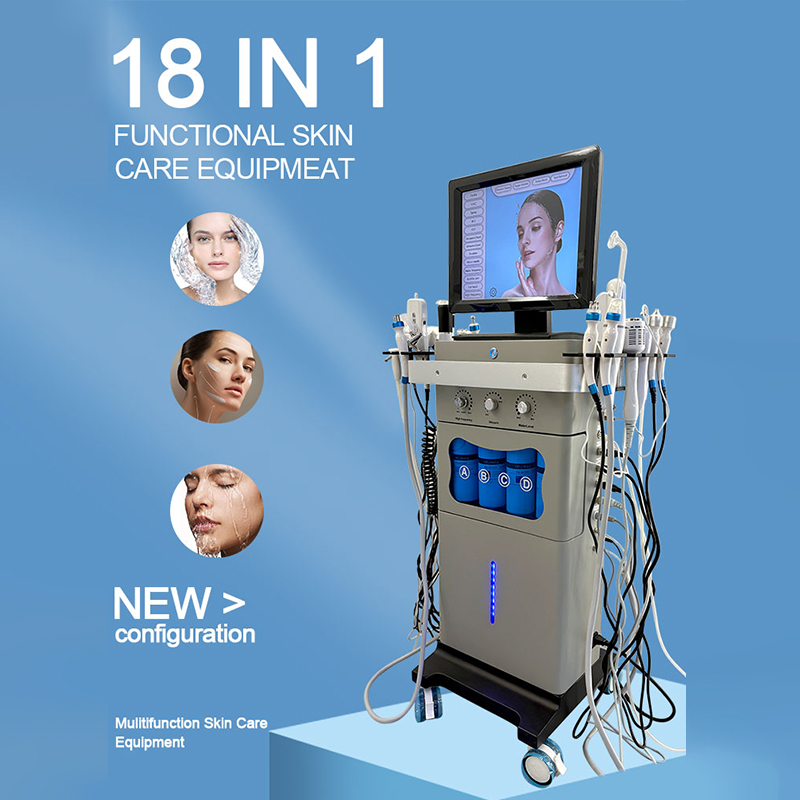 New18 in 1 Professional Manufacturer Hydro Skin Beauty Facial 8 14 17 18 Facial Dermabrasion Hydrotion Oxygen Jet