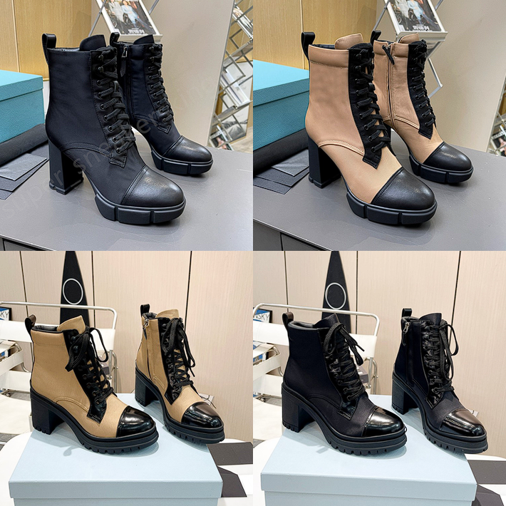Boots en cuir designer Femmes Boot de la cheville Bottes Chelsea Boots Re-Ylon Classics Bottes tricotées Martins Boot Taille 35-41