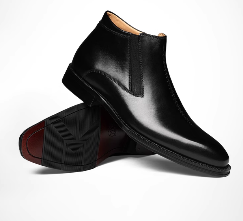 Chelsea men's genuine leather British style, retro leather shoes genuine leather high-top leather boots, business formal short boots