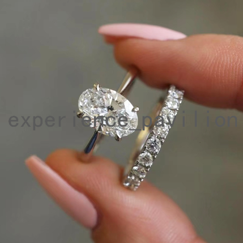 Made 925 Silver D Color Round/Emerald/Square Moissanite Diamond Band Ring for Women Anniversary/party Fine Jewelry